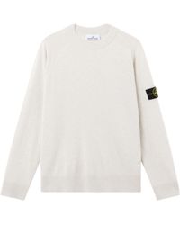 Stone Island - Compass Badge Crewneck Jumper - Lyst