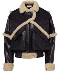Magda Butrym - Long-Sleeved Leather Jacket - Lyst