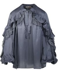 Zimmermann - Ruffled Long-Sleeve Top - Lyst