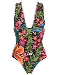 FARM Rio - Floral Swimsuit - Lyst