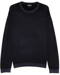 Emporio Armani - Crew-Neck Virgin-Wool Sweater - Lyst