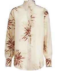 Brunello Cucinelli - Bloom-Print Monili-Detail Shirt - Lyst