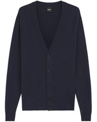 BOSS - Double Breasted Jelso Relaxed-Fit Cardigan - Lyst
