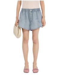MM6 by Maison Margiela - Distressed Elasticated-Waist Shorts - Lyst