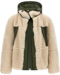 Sacai - Faux Shearling Parka - Lyst