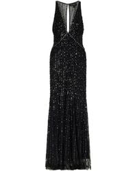 Jenny Packham - Atlas Embellished Cut-Out Satin Gown - Lyst