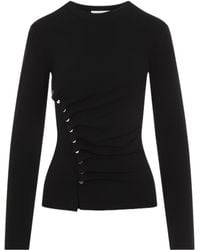 Rabanne - Long Sleeved Button-Detailed Top - Lyst