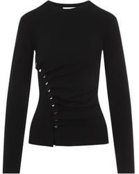Rabanne - Long Sleeved Button-Detailed Top - Lyst