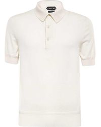 Tom Ford - Short-Sleeve Knitted Polo Shirt - Lyst