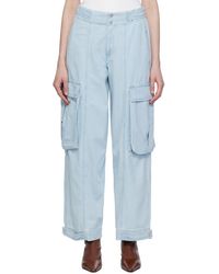 FRAME - Wide-Leg Cargo Jeans - Lyst