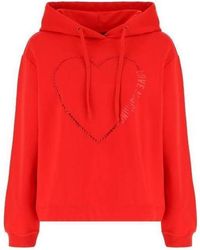 Moschino - Heart-Embellished Hoodie - Lyst