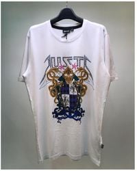 Just Cavalli - Printed Round-Necked T-Shirt - Lyst