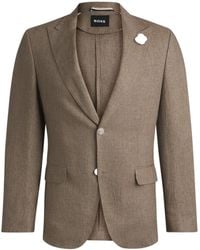 BOSS - Canvas Blazer - Lyst