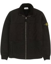 Stone Island - Compass-Badge Funnel-Neck Jacket - Lyst
