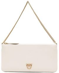 Pinko - Logo Plaque Shoulder Bag - Lyst