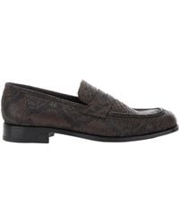 Lidfort - Roccia Textured Penny Loafers - Lyst