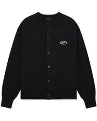 we11done - Wool Blend Long-Sleeved Knit Cardigan - Lyst