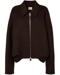 KHAITE - Odin Wool Knit Zip Up Jacket - Lyst
