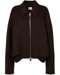 KHAITE - Odin Wool Knit Zip Up Jacket - Lyst