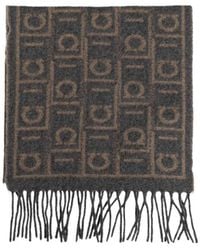 Ferragamo - Ferragamo Monogram Jacquard Scarf - Lyst