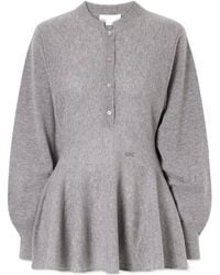 Stella McCartney - Flared Hem Knitted Top - Lyst