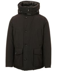 Woolrich - Button-Up Hooded Coat - Lyst