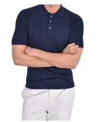 Gran Sasso - Short-Sleeved Knitted Polo Shirt - Lyst