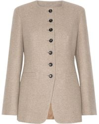 Max Mara - Long-Sleeved Crew Neck Jacket - Lyst