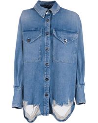 Dondup - Distressed-Finish Shirt - Lyst