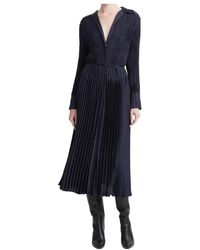 Vince - Long-Sleeve Pleated Shirtdress - Lyst