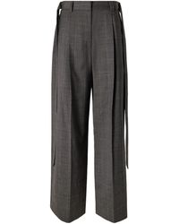 Simone Rocha - Checked Wool Wide-Leg Pants - Lyst