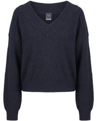 Pinko - Ringhio Cropped Balloon Sleeve Sweater - Lyst