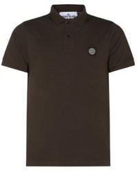 Stone Island - Logo-Patch Polo Shirt - Lyst