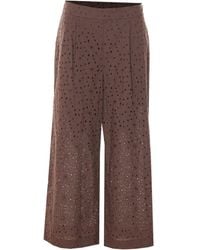 Twinset - Embroidered Flared Pants - Lyst