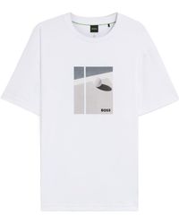 BOSS - Pattern-Printed T-Shirt - Lyst