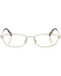 Miu Miu - Eyewear Oval Frame Glasses - Lyst