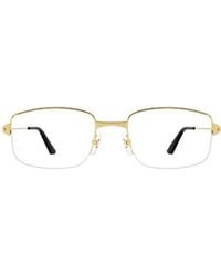 Cartier - Rectangle Frame Glasses - Lyst