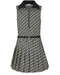 Dior 30 Montaigne Short Dress With `cd` Buttons in Black | Lyst