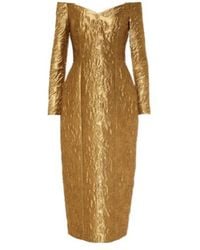 Emilia Wickstead - Burleigh Floral Jacquard Midi Dress - Lyst