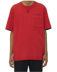 McQueen - Skull Embroidered Two-Toned T-Shirt - Lyst