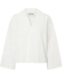 TOVE - Leighton Floral-Embroidered Cotton-Blend Blouse - Lyst