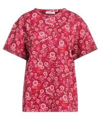 Max Mara - Round Neck Printed T-Shirt - Lyst