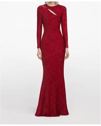 Self-Portrait - Cut-Out Long-Sleeved Dress - Lyst