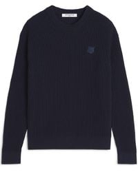 Maison Kitsuné - Fox-Patch Crew-Neck Sweater - Lyst