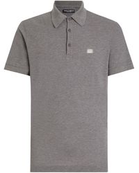 Dolce & Gabbana - Logo Plaque Short-Sleeved Polo Shirt - Lyst