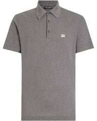 Dolce & Gabbana - Logo Plaque Short-Sleeved Polo Shirt - Lyst