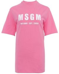 MSGM - Logo Leisure T-Shirt - Lyst