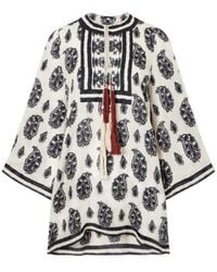 Johanna Ortiz - Printed Linen Mini Dress - Lyst