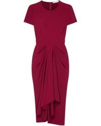 Givenchy - Crepe Cady Midi Wrapped Dress - Lyst