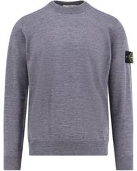 Stone Island - Logo Patch Crewneck Jumper - Lyst